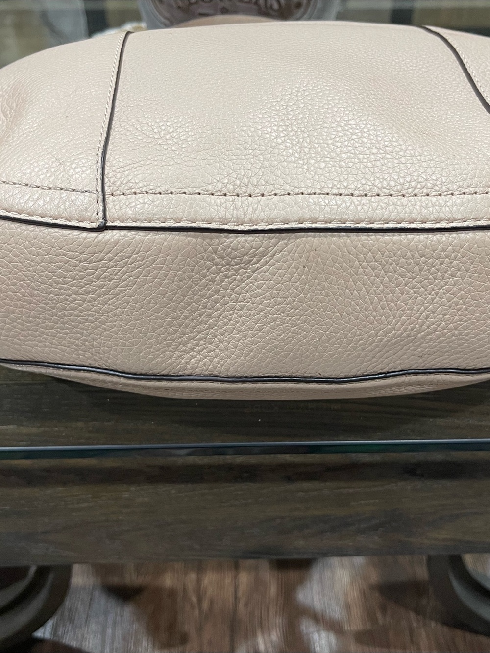 MICHAEL Michael Kors Pebbled Leather Hobo in Rose Beige, Gold Tone Hardware - Picture 5 of 14
